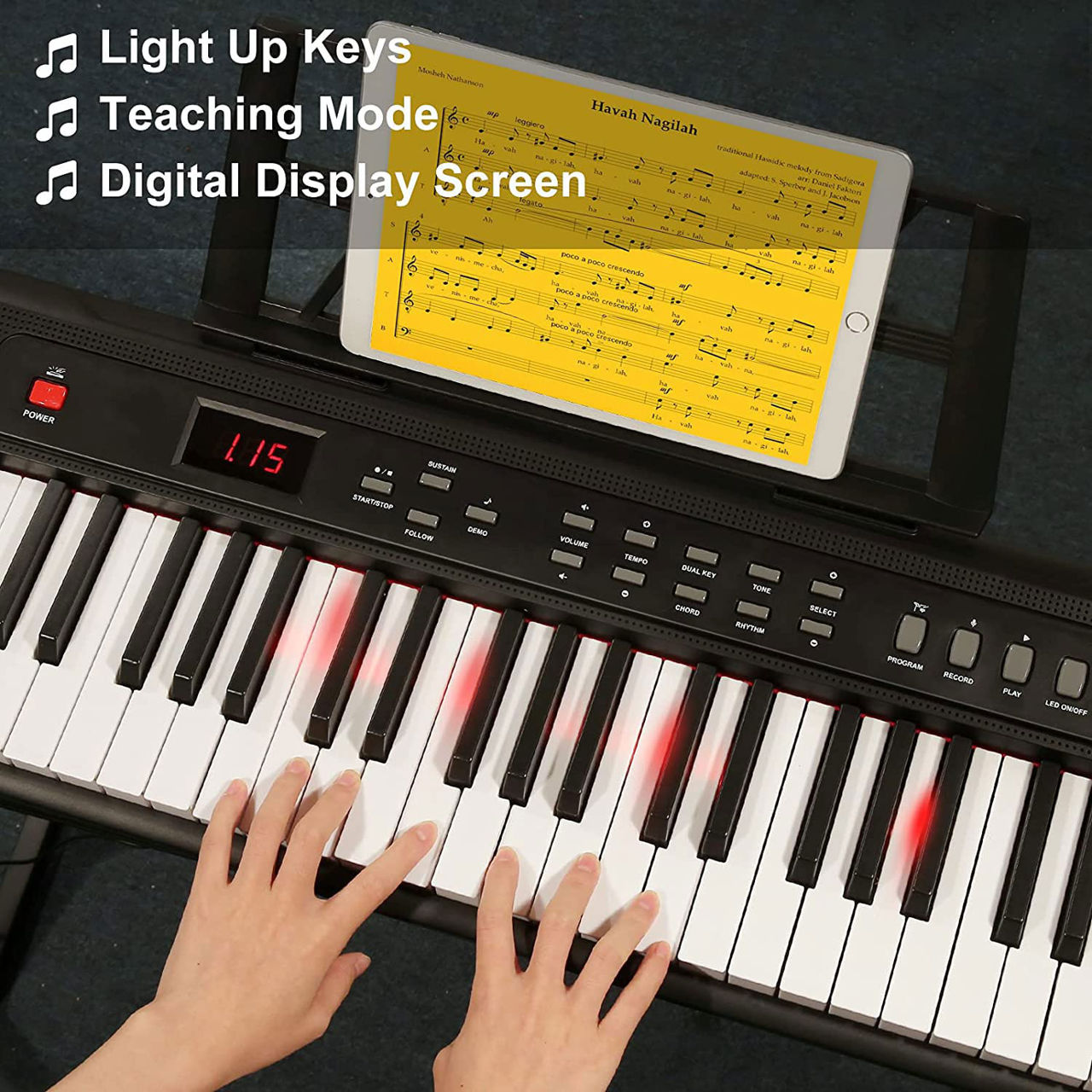 Синтезатор bd-680d с подсветкой клавиш для обучения, новые, гарантия, кредит, бесплатная доставка foto 4