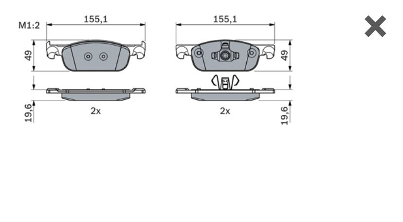 Set placute frana 410604682r foto 1