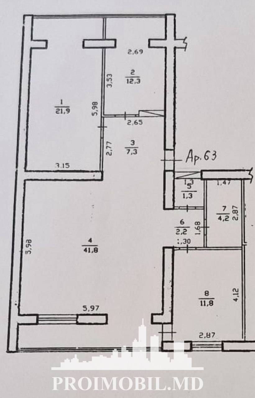 Apartament cu 2 camere, 103 m², Centru, Chișinău foto 7