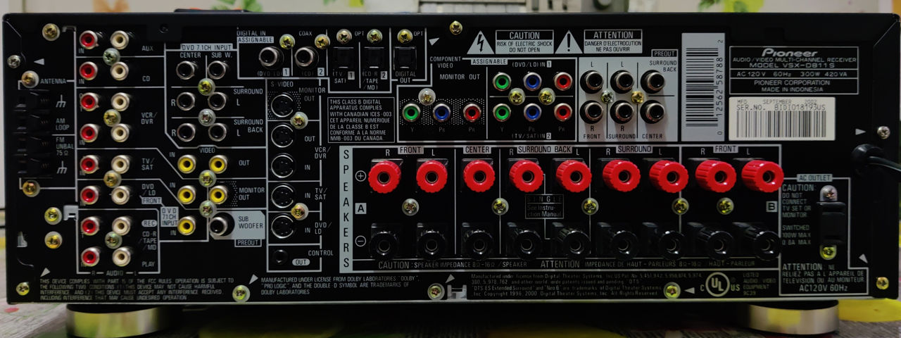 Audio / Video Multi-Channel Receiver Pioneer VSX-D811S Пульт Д/У Как новый в идеальном состояний foto 11