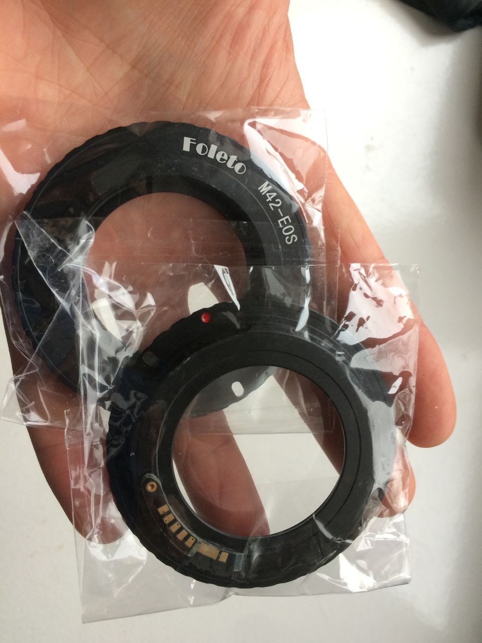 Переходники с резьбы M-42 на байонет Canon с подтверждением фокуса
