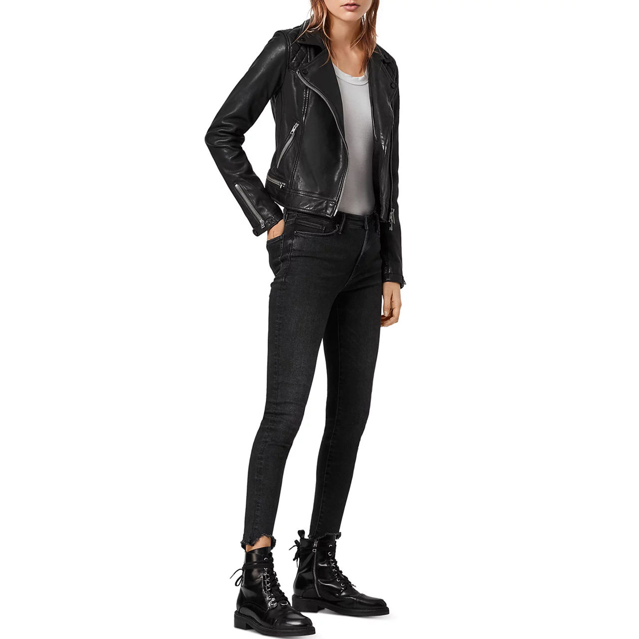 Allsaints косуха кожаная M foto 7