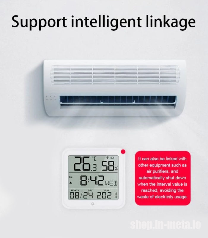 228Z Temperature and humidity sensor Tuya ZigBee Smart, Tuya Zigbee senzor de temperatura si umidita foto 4