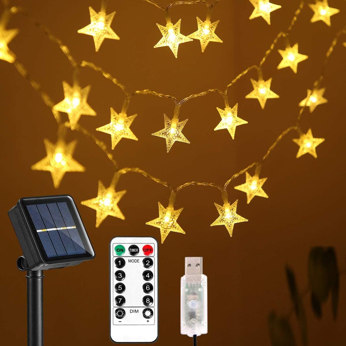Solar Lights Luminite LED Solare Gradina Formea Stea IP67 + Telecomana фото 1