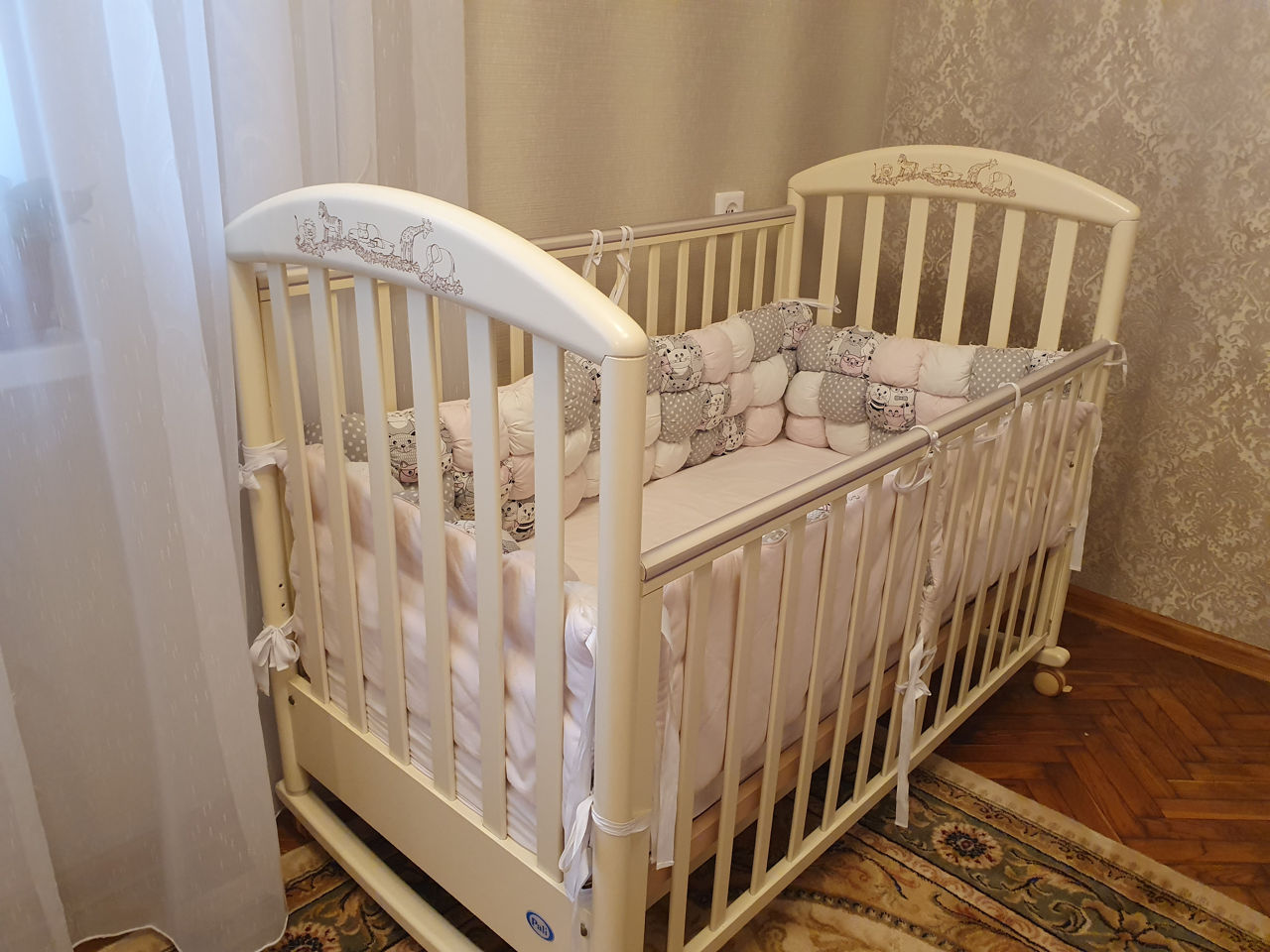 Кроватка детская PALI Zoo (Италия) + матрас (ItalBaby)