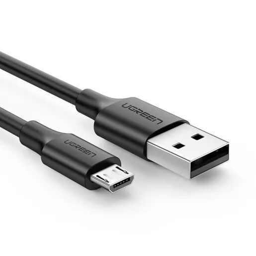 Cablu Date si Incarcare USB-2.0 A la Micro, Ugreen, Negru, 1 m foto 1