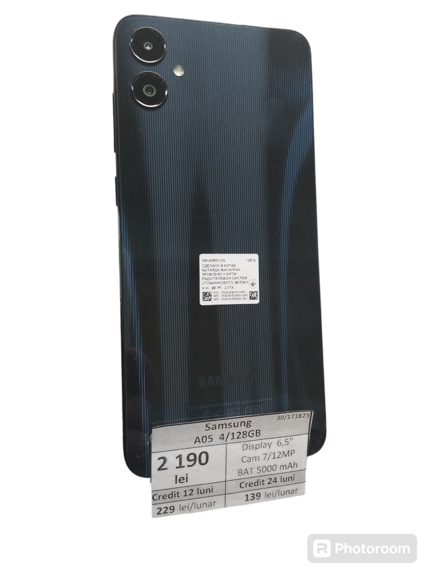 Samsung A05 128 Gb 2190 lei