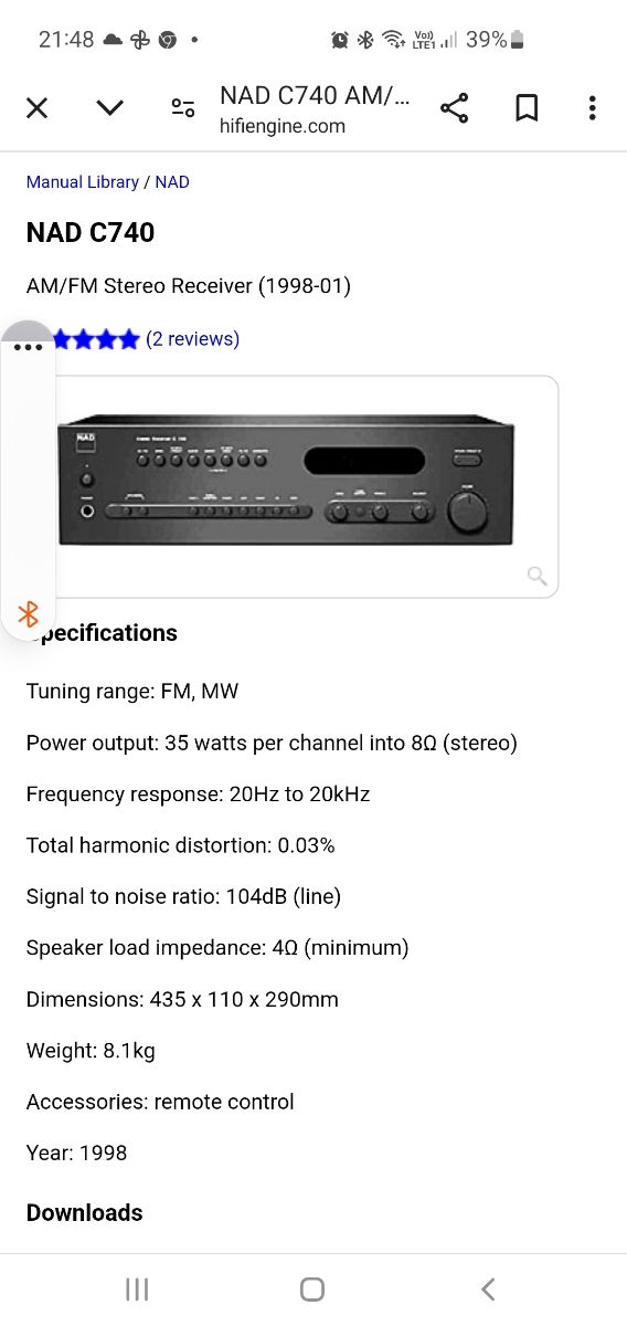 Vând amplituner ( resiver) NAD C740 foto 5