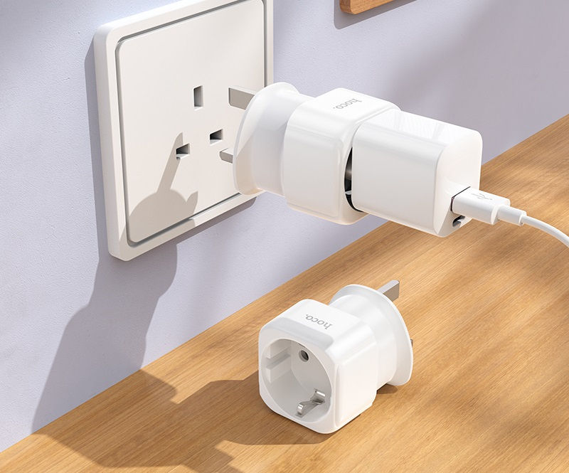 HOCO AC20B Adaptor direct din Marea Britanie la UE foto 0