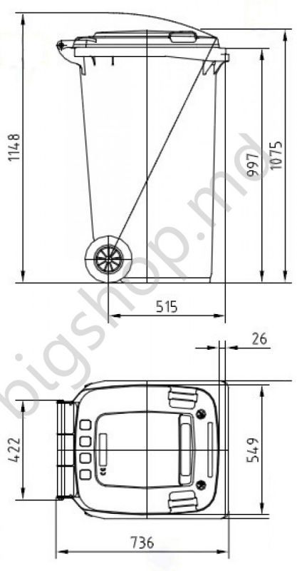 Tomberon de gunoi Sulo MGB240L. Cumpără în credit cu 0% foto 1