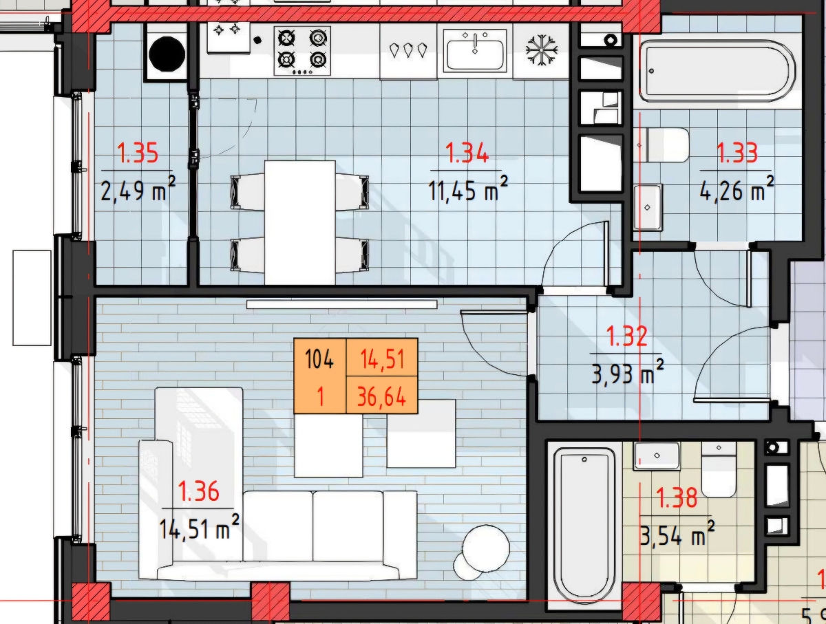 Apartament cu 1 cameră, Centru, Chișinău, Chișinău mun.
