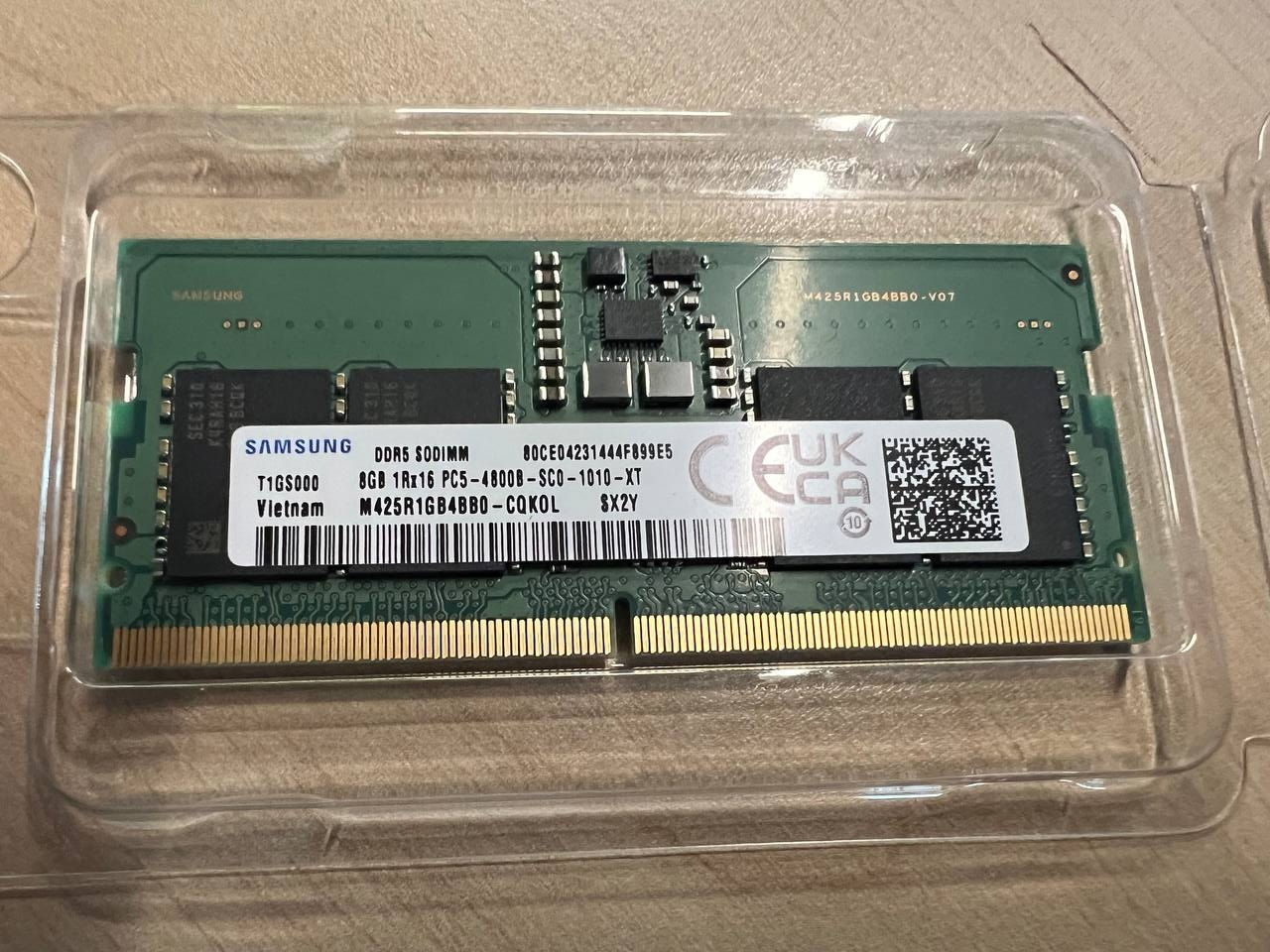 RAM Samsung 8GB sodimm DDR5 M425R1GB4BB0-cqkol PC5-38400 4800MHZ CL40, 1.1V foto 0