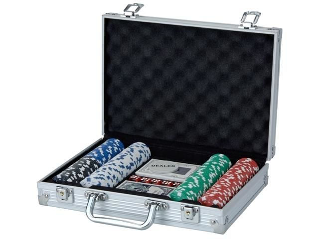 Set Joc Poker în valiză de aluminiu 200buc 30x20x6cm foto 3