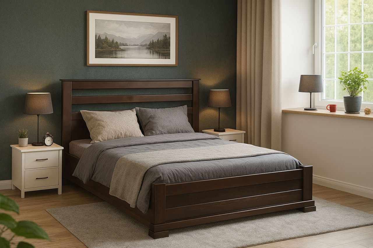 Paturi din lemn la comandă, cu sau fără spațiu de depozitare foto 2