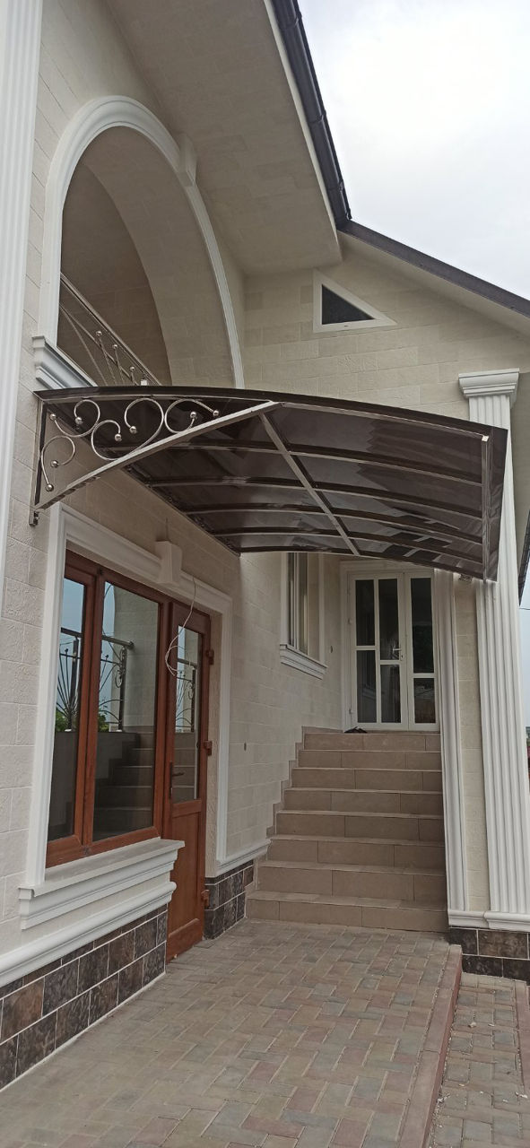 Перила ,  kозырьки из нержавейки    !!!  balustrade din inox si sticla , porti , garduri din inox foto 0