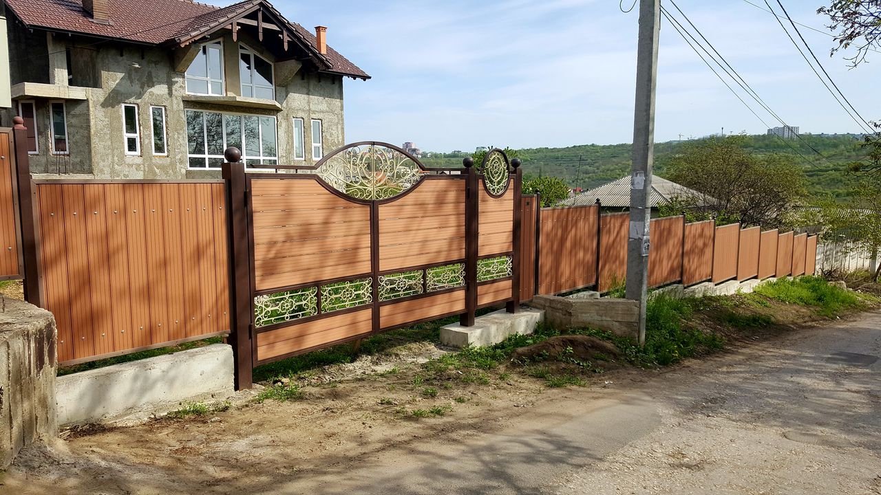 Porti, garduri, fațade, terase, balustrade din profileWPC Decking (террасная доска)  Декинг foto 12