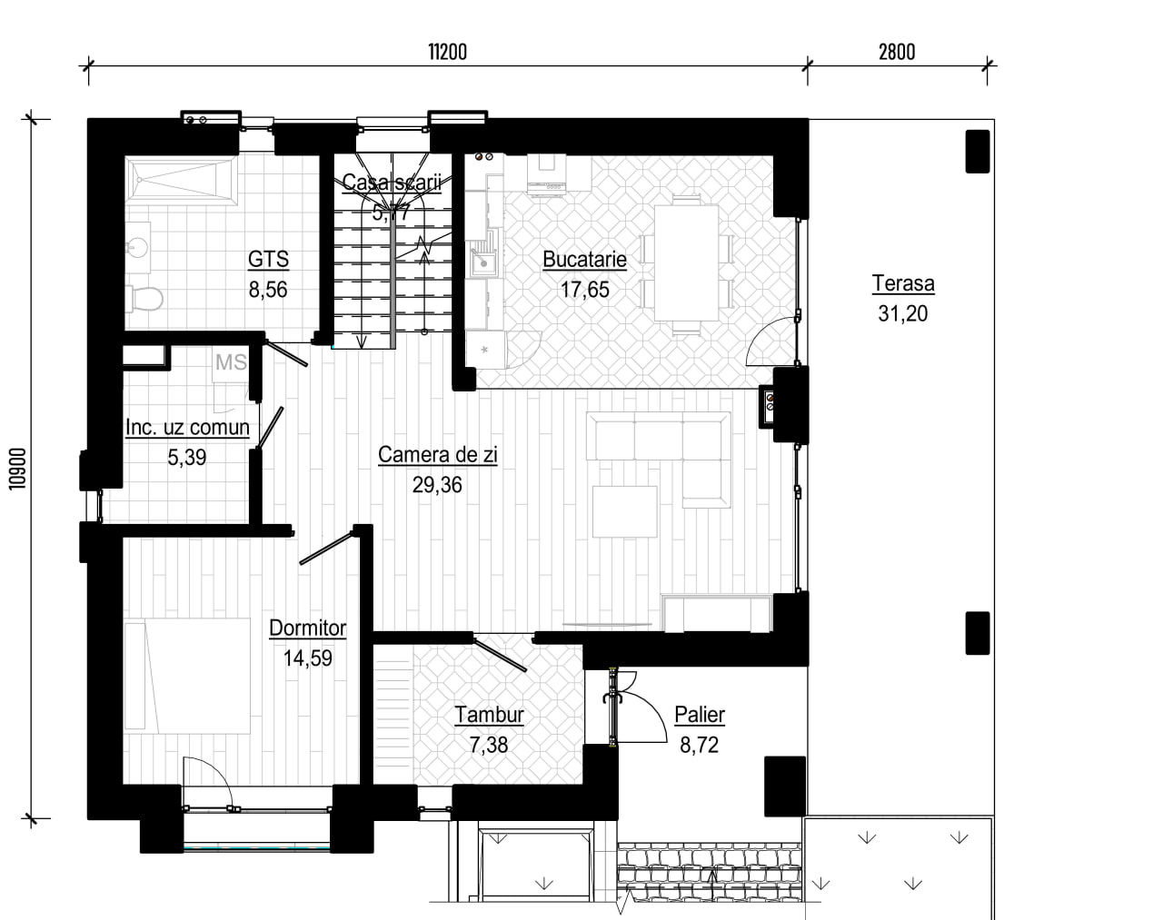 Casă de locuit individuală cu 3 niveluri/Subsol+Parter+Etaj/arhitectură/3D/inginer/renovare/proiecte foto 9