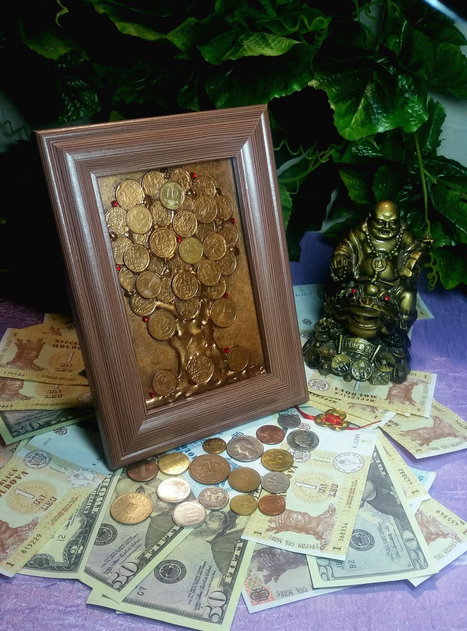 Панно "Денежное дерево" Оригинальный подарок! Красивое дополнение ...