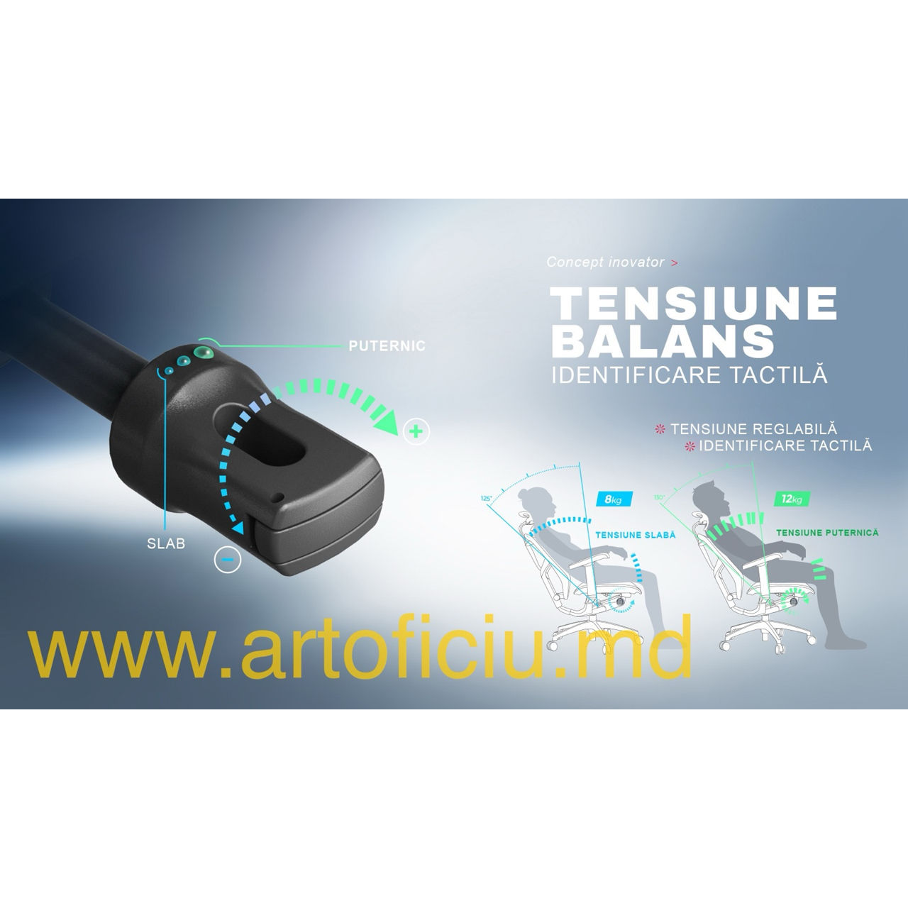 Scaun ergonomic Enjoy Ultra - este proiectat pentru a asigura confortul spatelui dvs. foto 13