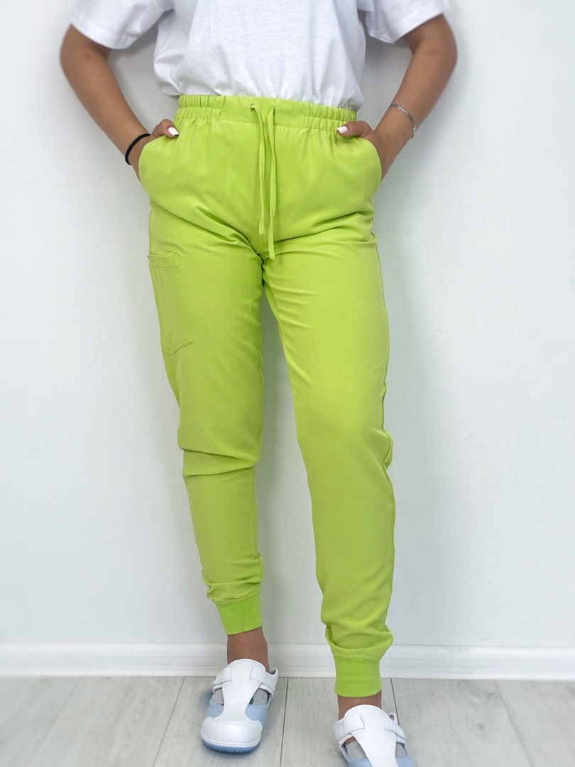 Pantalonii medicali fiber - fistic / медицинские брюки fiber - фисташковый foto 0