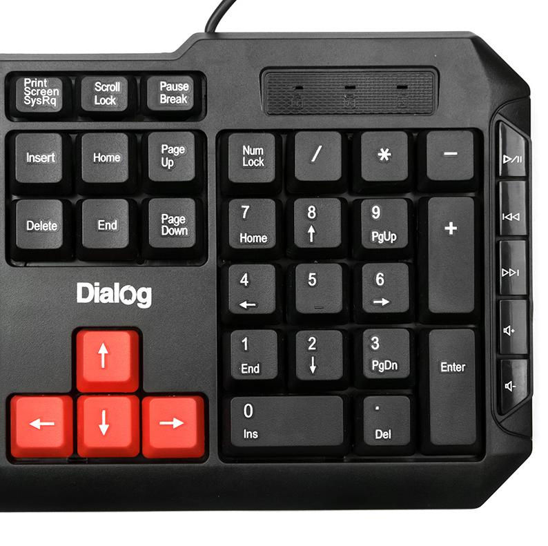 Multimedia keyboard Dialog Multimedia KM-015U Black-Red / Клавиатура / Tastatura foto 2