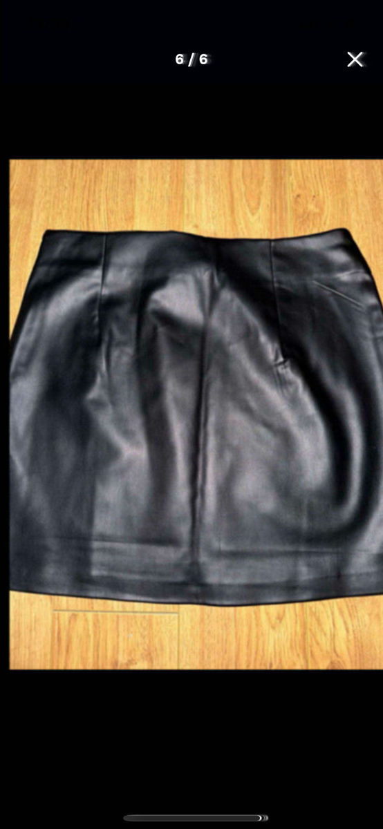Fusta Pull & Bear S piele / юбка эко кожа foto 5