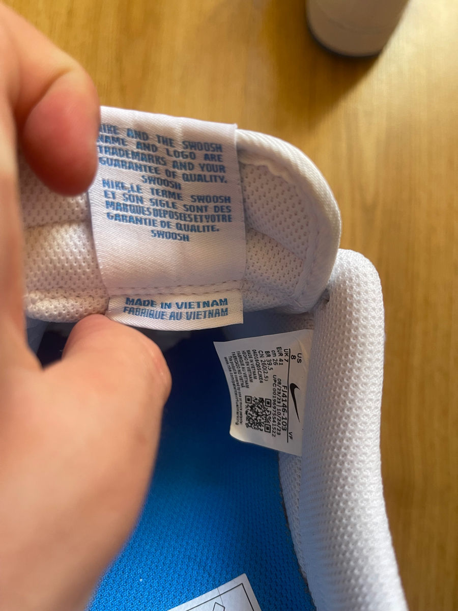 Nike Air Force 1 White and Blue foto 2