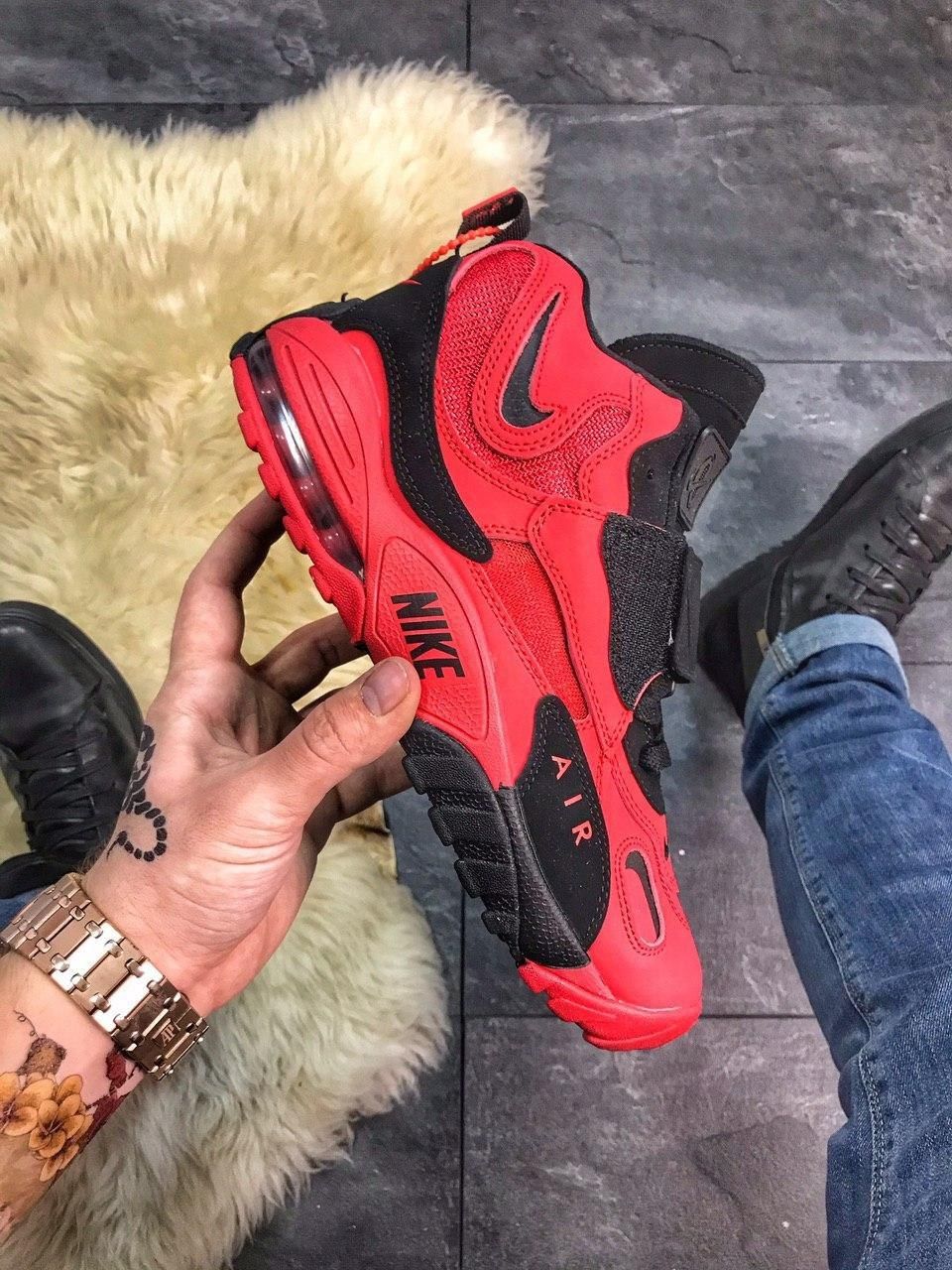 nike air max speed turf red and black