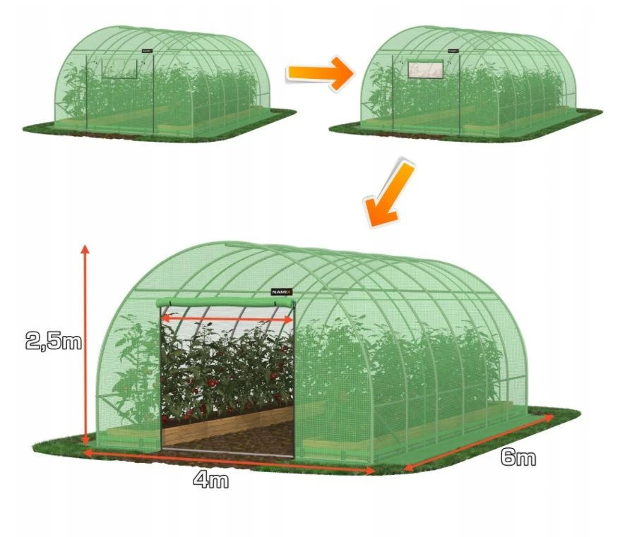 Sere de grădină la cele mai mici prețuri, 6x3x2,5m/ 6x4x 2,5m/ 8x4x 2,5m  - livrare,credit !! foto 3