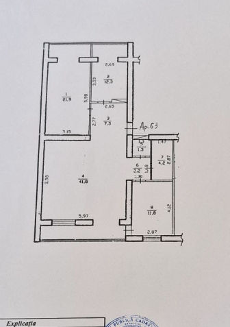 Apartament cu 2 camere, 103 m², Centru, Chișinău foto 9