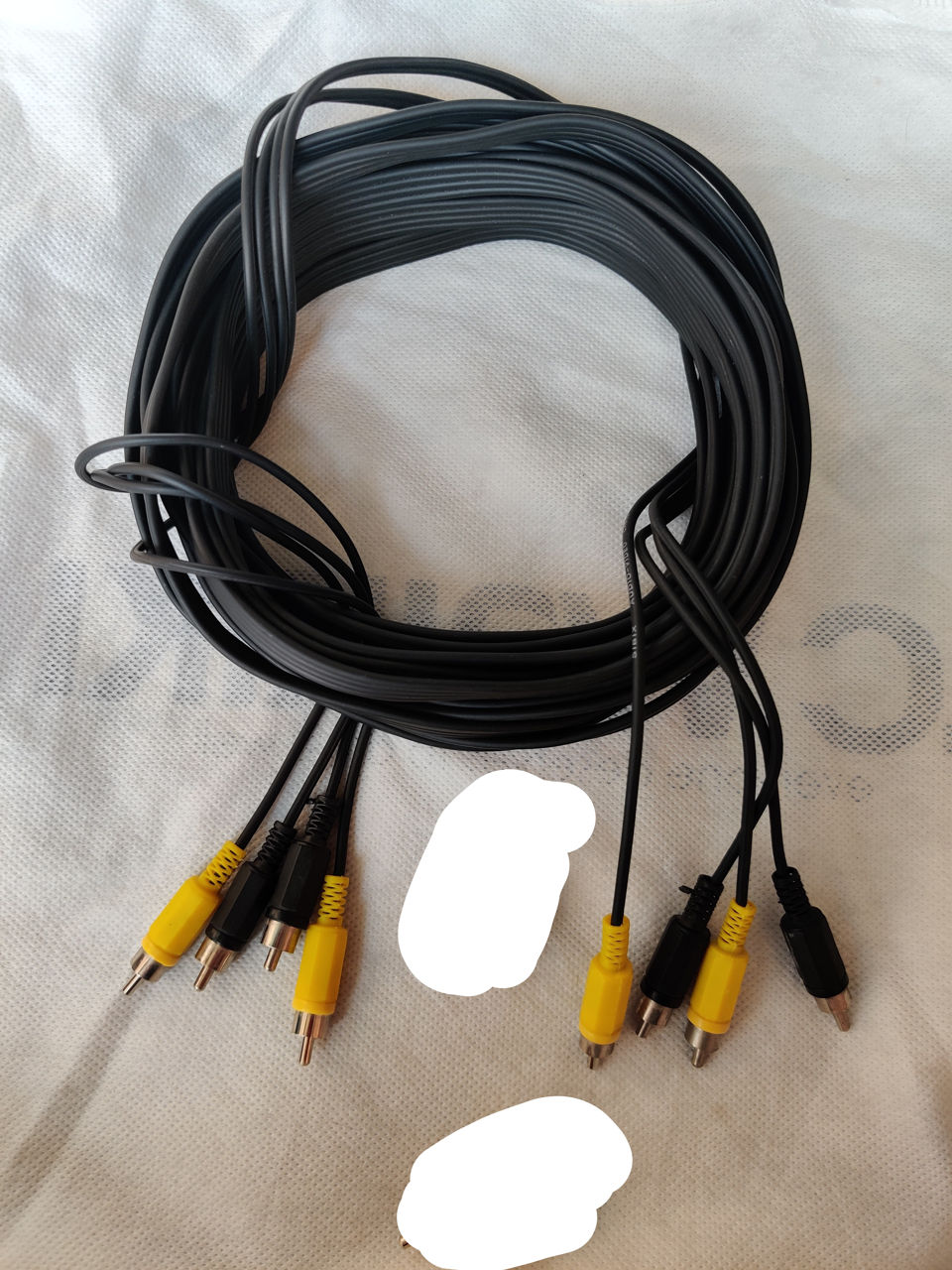 Кабель 4 x RCA - 4 x RCA . audio . video 7 метров , тюльпаны