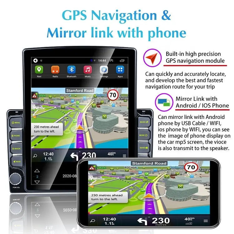 Android Tesla Style 9,7 inch 1 DIN cu GPS, WI-FI, USB și Garanție 12luni! foto 2