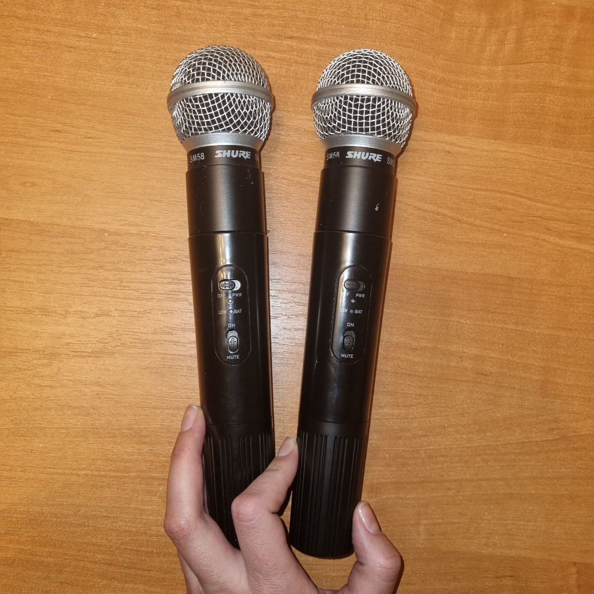 Радиосистема Shure sm 58 (2 микрофона, закос под оригинал) фото 0