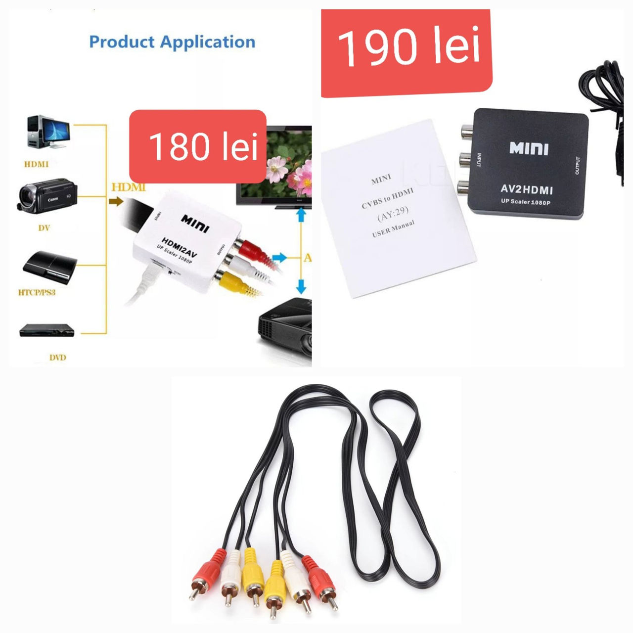 Adapter hub hdmi dp Minidp usb Type С RCA VGA foto 8