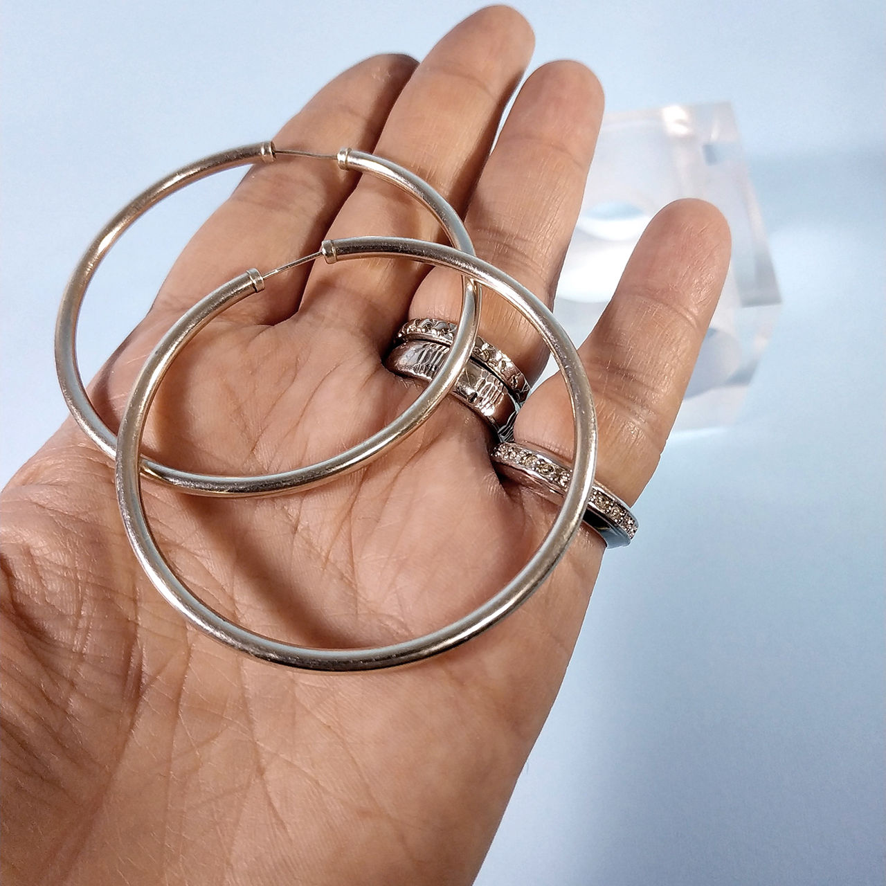 Серебрянные Серьги Кольца 6 см