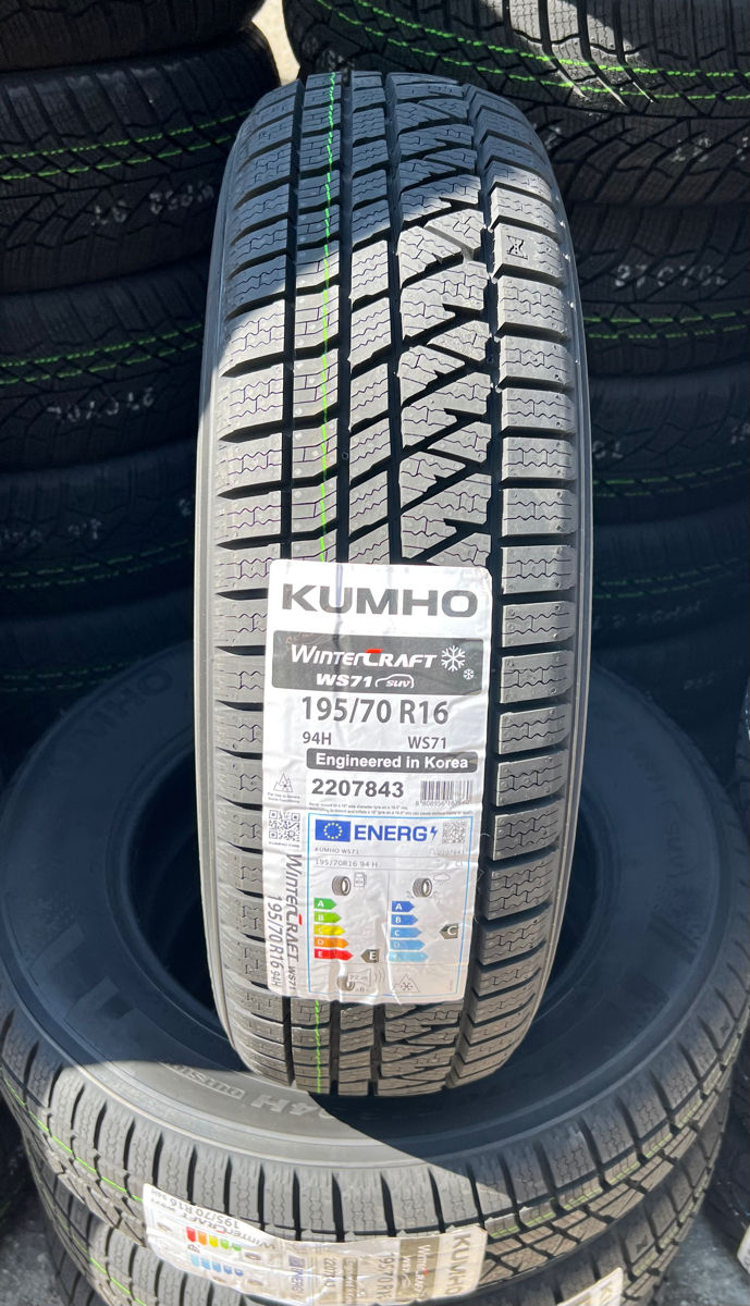 195/70 R16 Kumho Wintercraft WS71/ Доставка, livrare toata Moldova 2024 foto 0