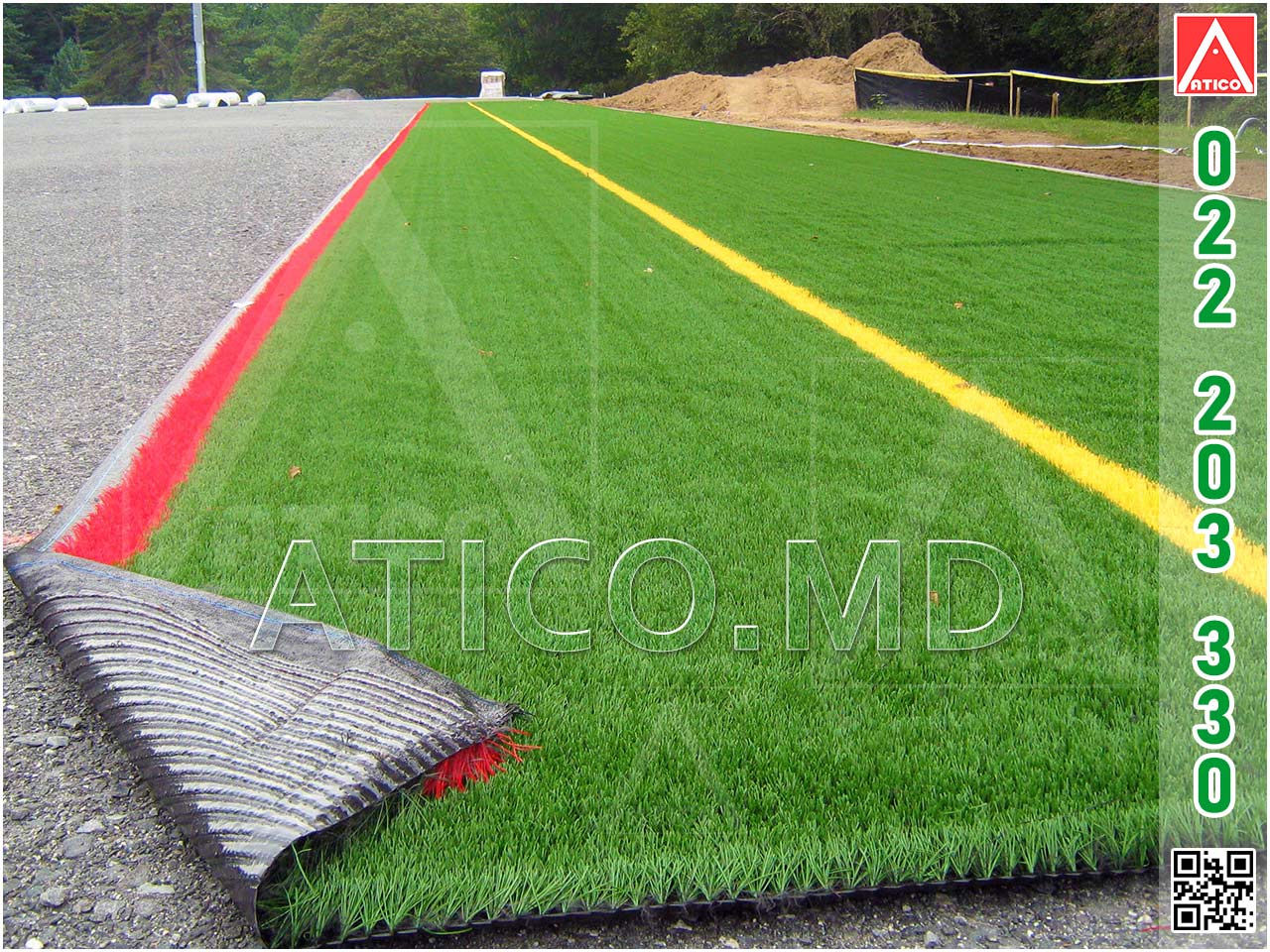 Gazon artificial pu teren sportiv. Спортивный газон синтетический. foto 4