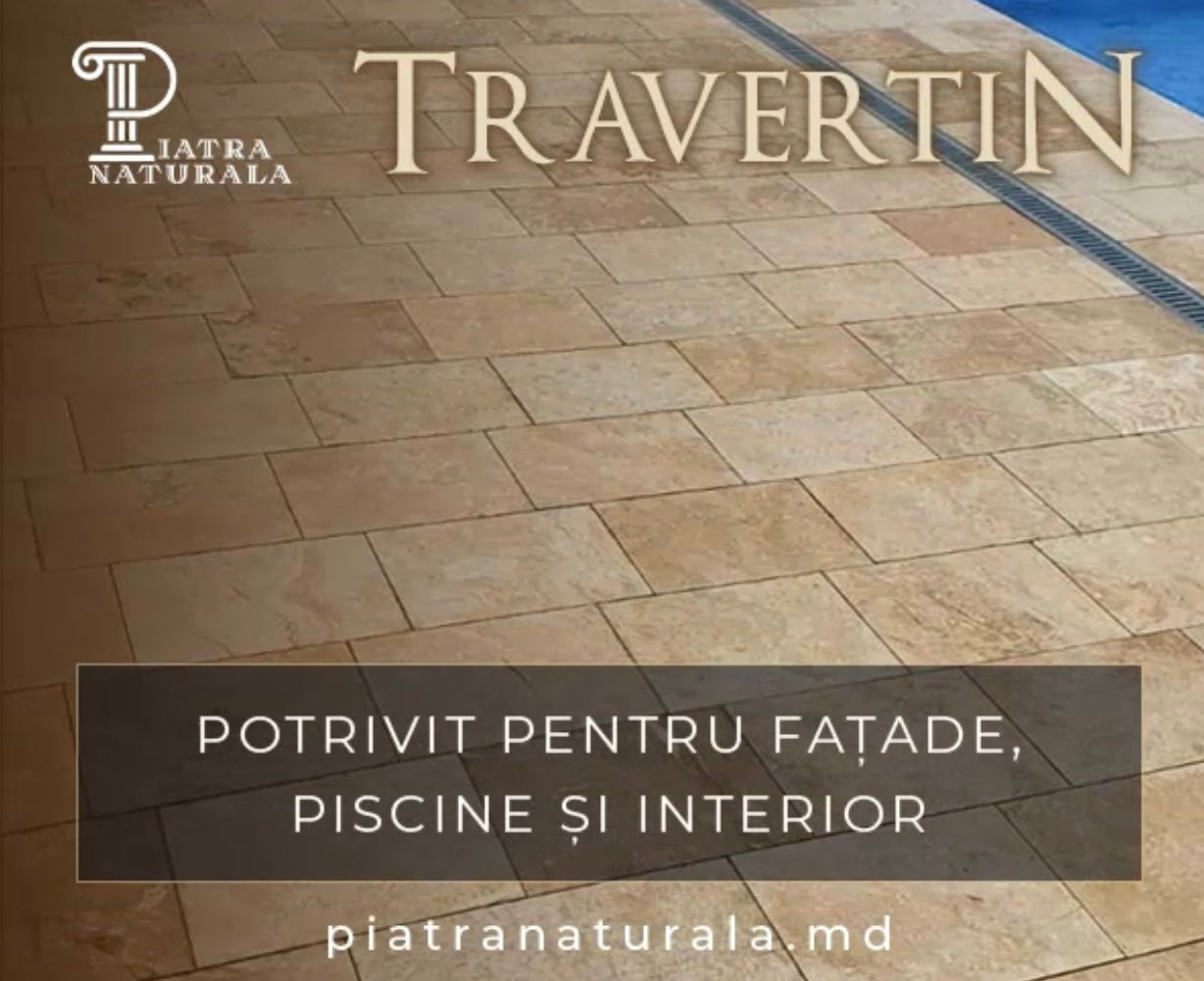 Travertin gresie și travertin faianță pentru terasa, foisor, piatra fatada casa, fatada gard foto 2