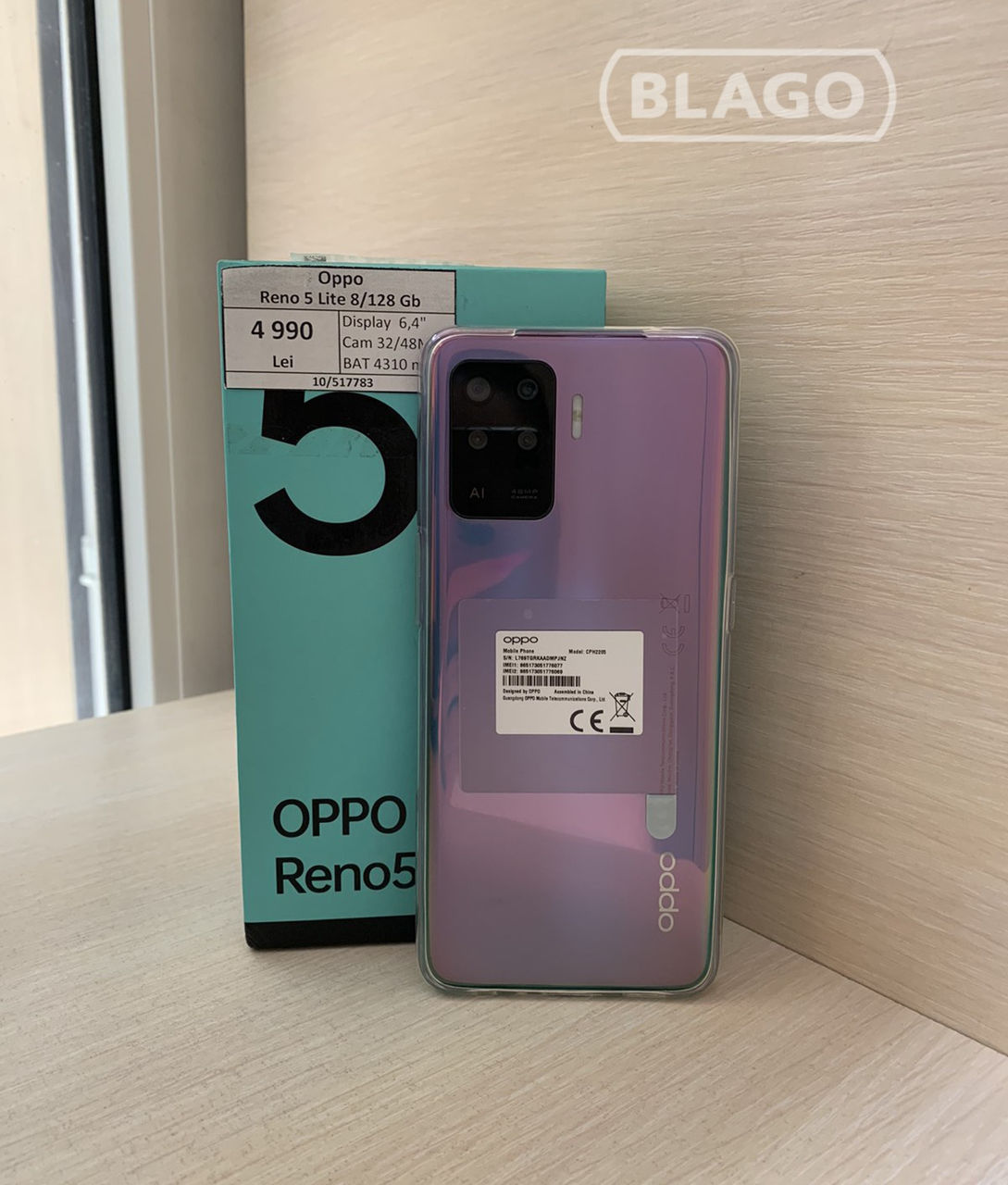 Oppo Reno 5 lite 8/128 Gb, 4990 lei