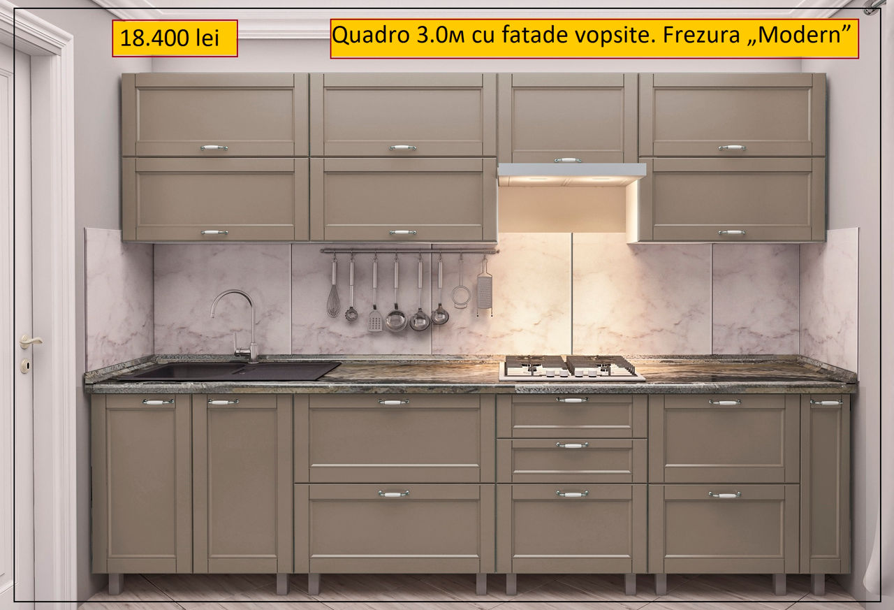 Credit ! Nou.Bucătării cu fațade vopsit(mat).Orice dimensiuni.Kухни с крашеными фасадами.Все размеры foto 14
