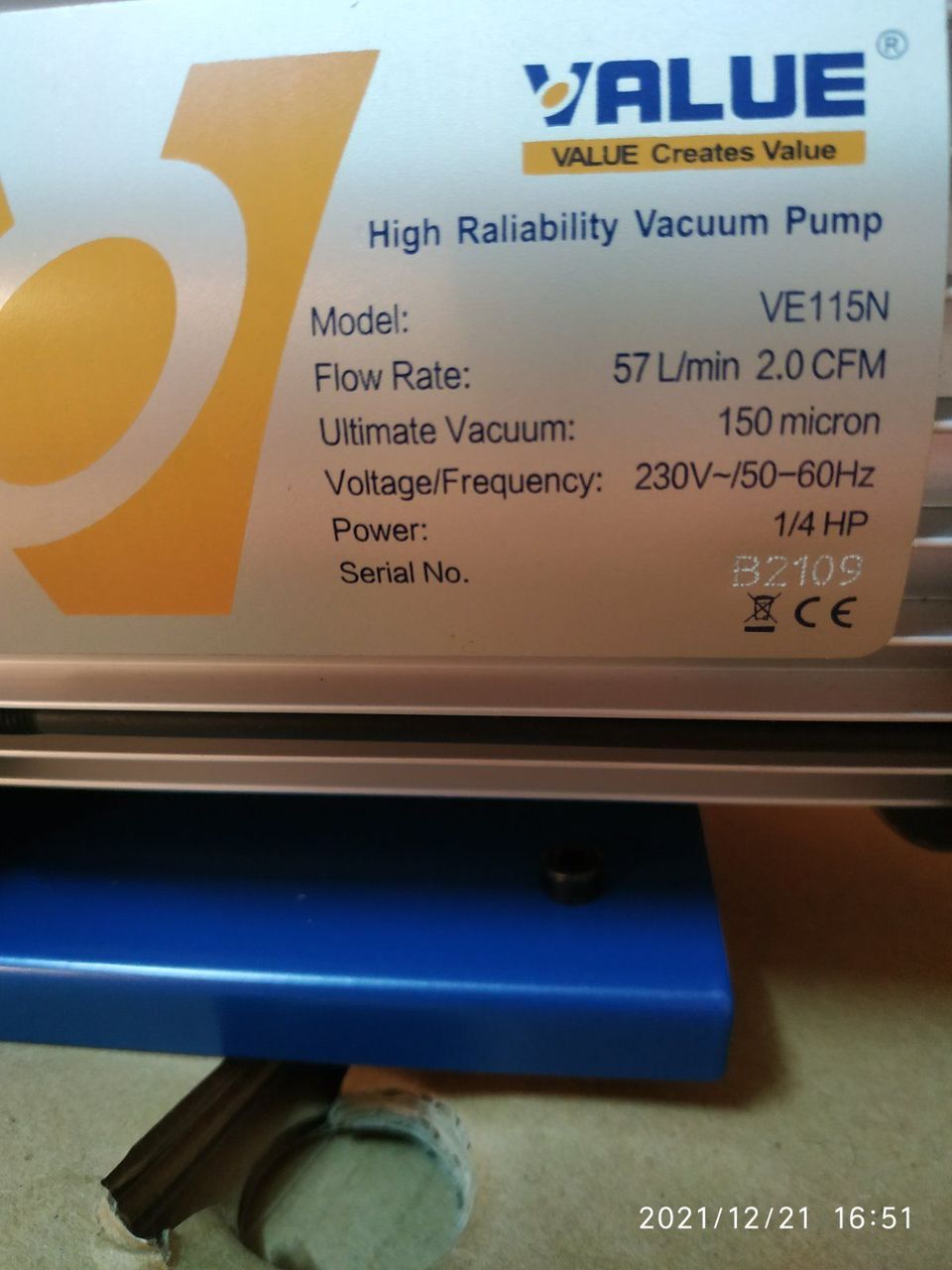 Вакуумный насос Value, TW. фото 2