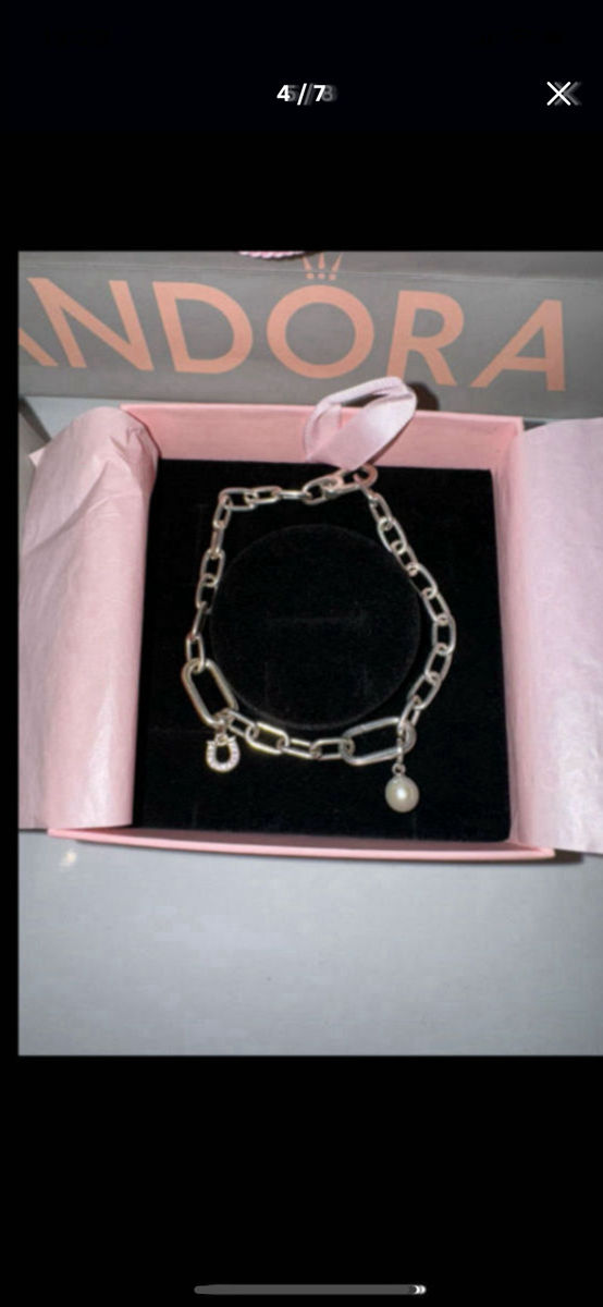 Brățară Pandora originala cu 2 charmuri de argint 925 /браслет Пандора с 2 подвесками foto 3