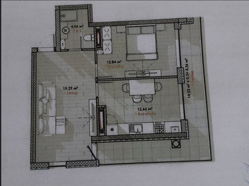 Apartament cu 1 cameră, Telecentru, Chișinău, Chișinău mun.