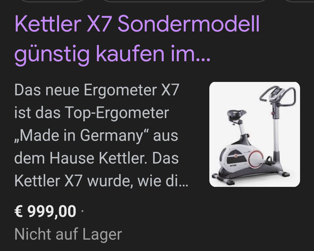 Bicicleta de camera Kettler Ergometer E X7 foto 2