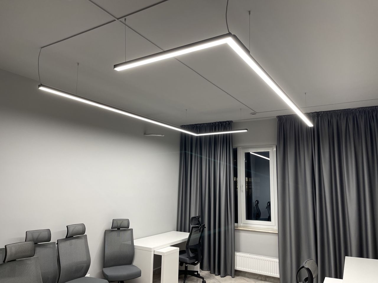 Corpuri de iluminat led liniare, panlight, corp Iluminat LED office, iluminat cu led-uri interior foto 14