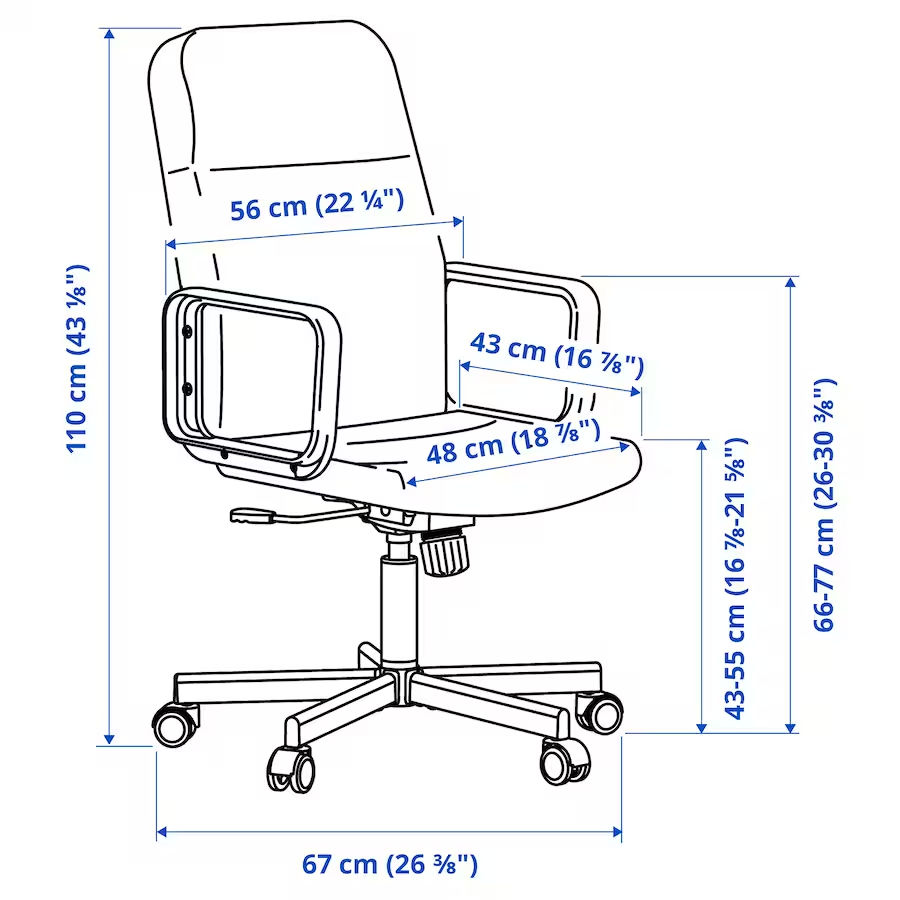Fotoliu de birou Ikea Renberget/Bomstad foto 6
