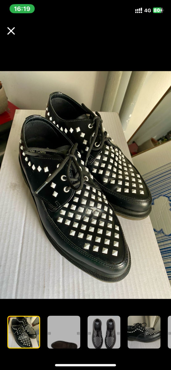 靴 Dr. Martens WILLIS Stud Creeper UK5 Willis Stud in White | Dr. Martens
