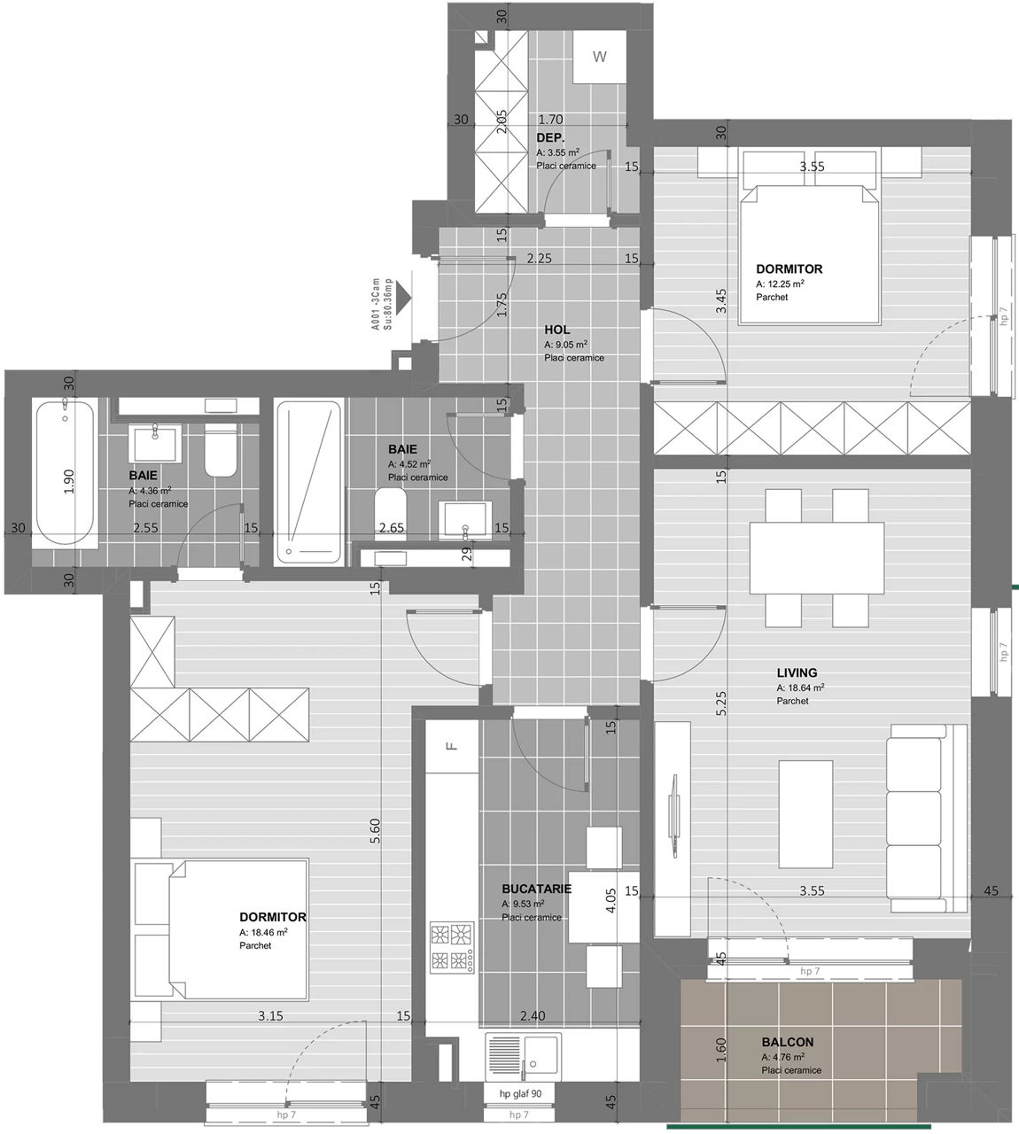 Vânzare, apartament cu 3 camere, Coresi Avantgarden, Brașov фото 6