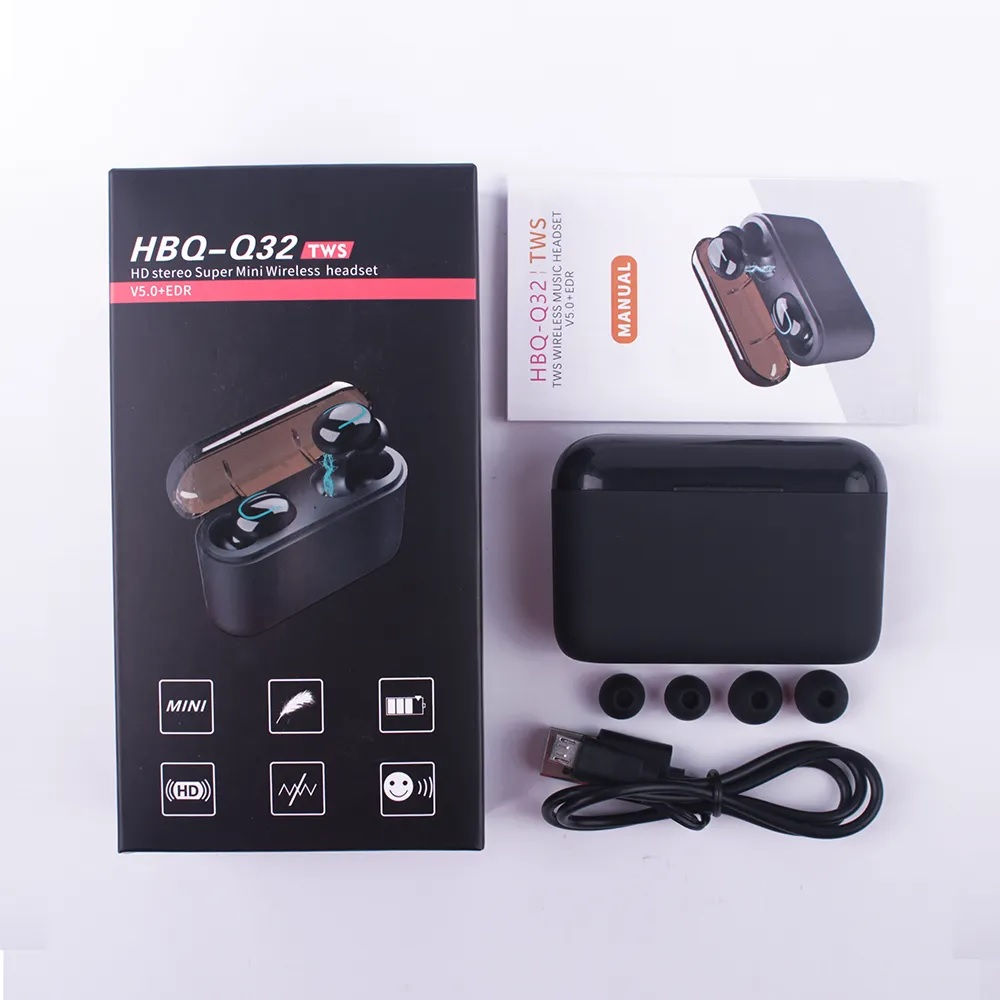 Беспроводные наушники HBQ-Q32 TWS Bluetooth V5.0 с зарядным кейсом и функцией Power Bank фото 6