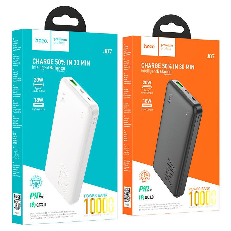 Power Bank Hoco J87 PD20W+QC3.0 10.000mAh negru foto 4